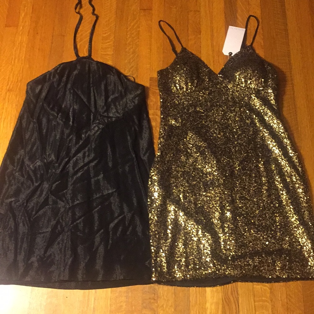 Topshop Wet Look  NWT Sequins Party Dress Bundle
